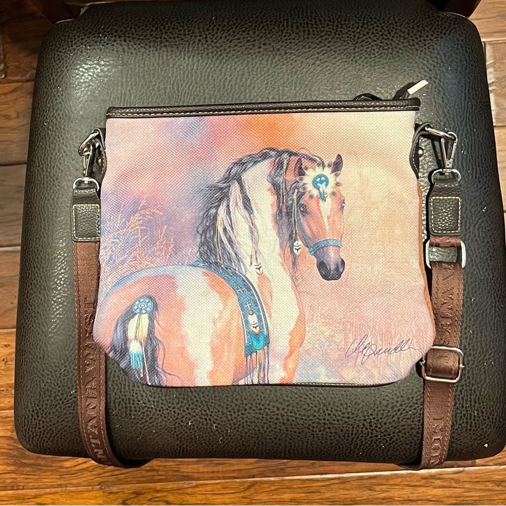 Montana West Dark Brown and Orange Bag